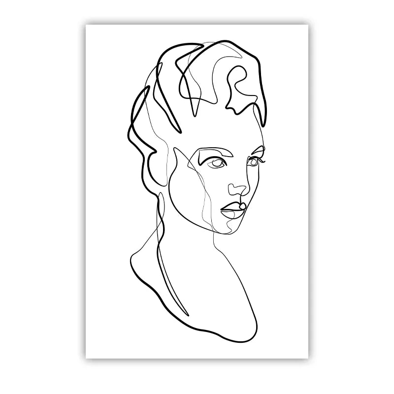 Abstract Fashion Woman Black White Canvas Wall Art Print Canvas Wall Art Print Peaceful Pleasures Health and Wellness 04 30x40cm No Frame China Mainland