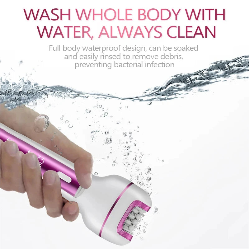 HOMEFISH 3in1 Rechargeable Women Epilator For Body Electric Female Hair Removal Bikini Trimmer Leg Lady Shaver Callus Remover Peaceful Pleasures Health and Wellness