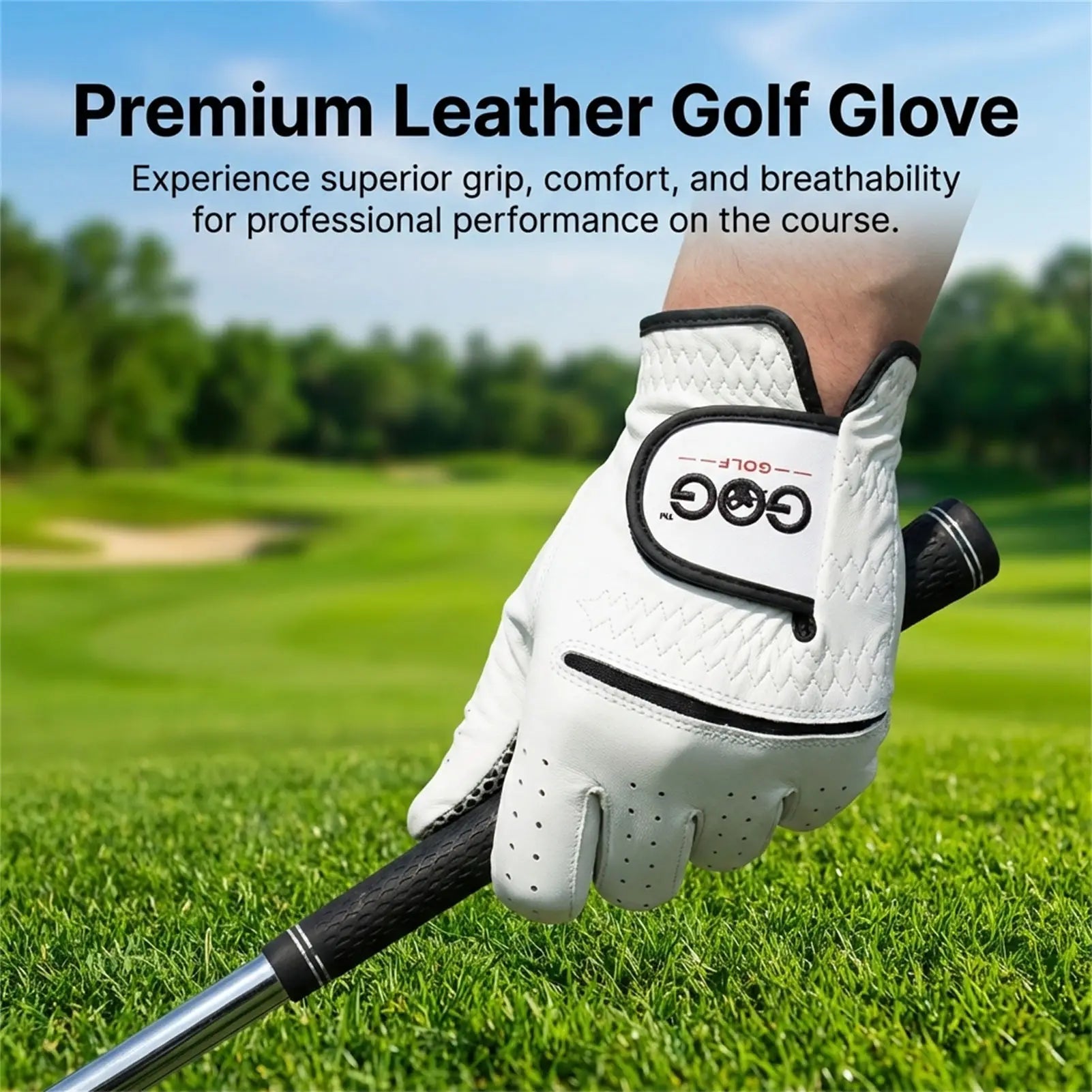 Men's Golf Gloves Imported Sheepskin Anti-Slip Wear-Resistant Breathable Comfort Fit for Sports Peaceful Pleasures Health and Wellness