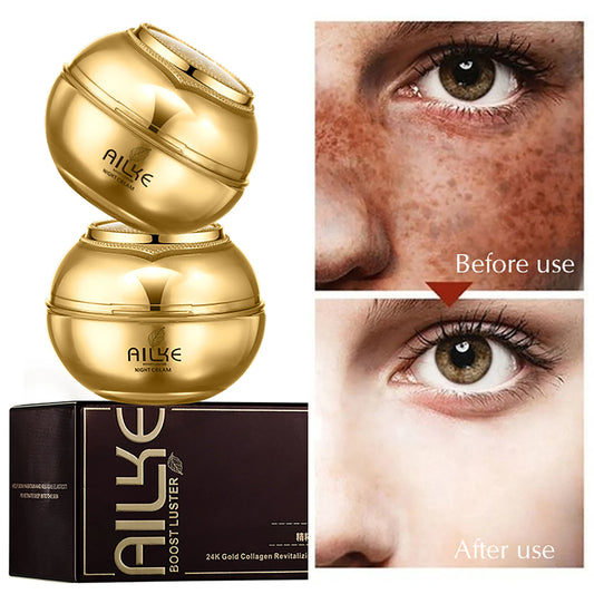 AILKE Collagen Whitening Cream – Dark Spots & Anti-Aging Brightening Face Cream Peaceful Pleasures Health and Wellness day and night cream China Mainland