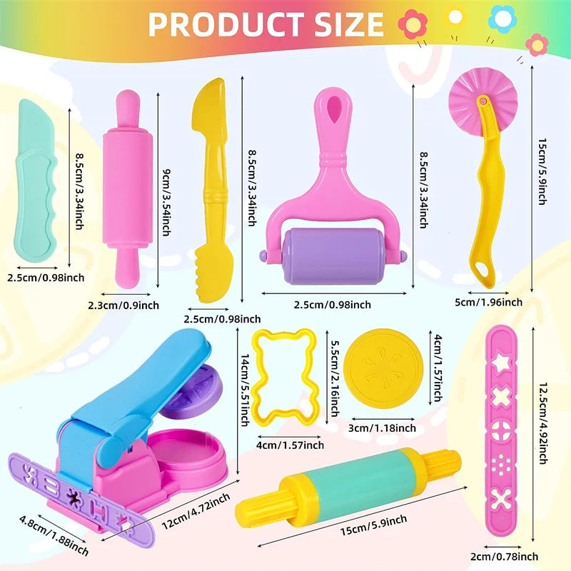 Playdough Tools Accessories Kids Plastic Plasticene Toys Animal