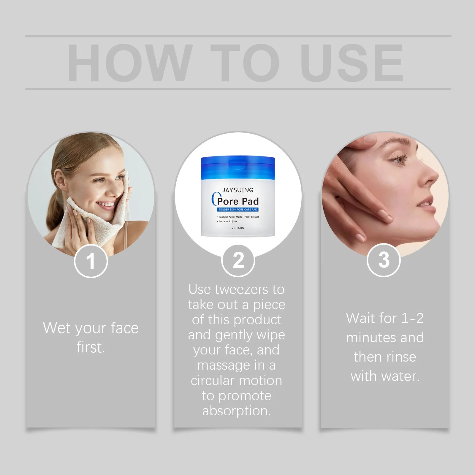 Gentle Exfoliating Hyaluronic Acid Cotton Pads Peaceful Pleasures Health and Wellness