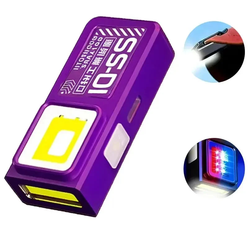 KDULIT Mini COB LED Keychain Flashlight | USB-C Rechargeable
