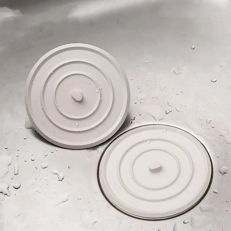 Large Silicone Bathtub Stopper Leakage-proof Drain Cover Sink Hair Stopper Tub Flat Plug Stopper Bathroom Accessories 11cm 4.3" Peaceful Pleasures Health and Wellness