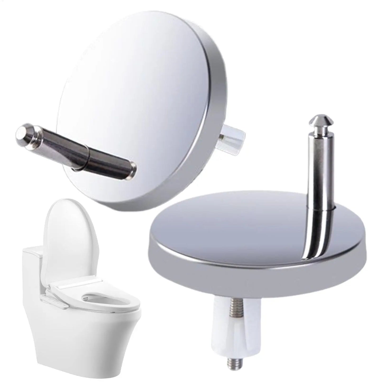 2-Pack Universal Toilet Seat Hinges – Stainless Steel Top Fix