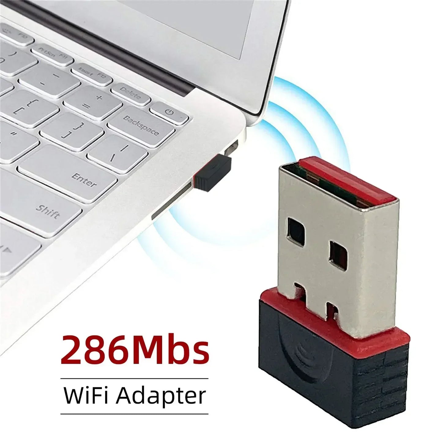 Mini USB WiFi 6 Adapter 2.4GHz – No Driver, 802.11ax Network Card