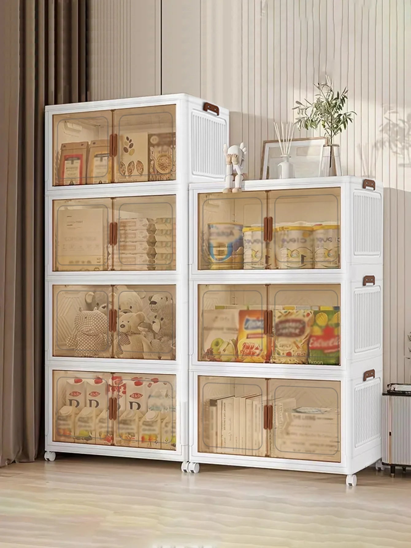 Stackable Storage Bins with Lids, Wheels & Folding Design Peaceful Pleasures Health and Wellness United States