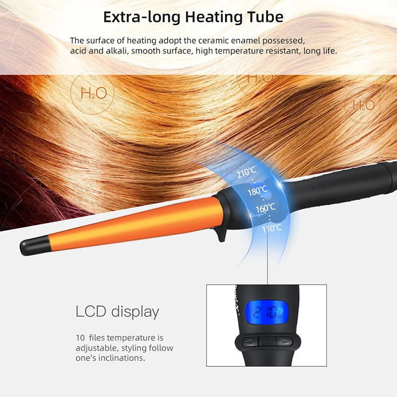Portable 360 Ceramic Magic Electric Hair Curler Wholesale Led Thin Professional Curling Iron Set Wand Hair Curler Peaceful Pleasures Health and Wellness