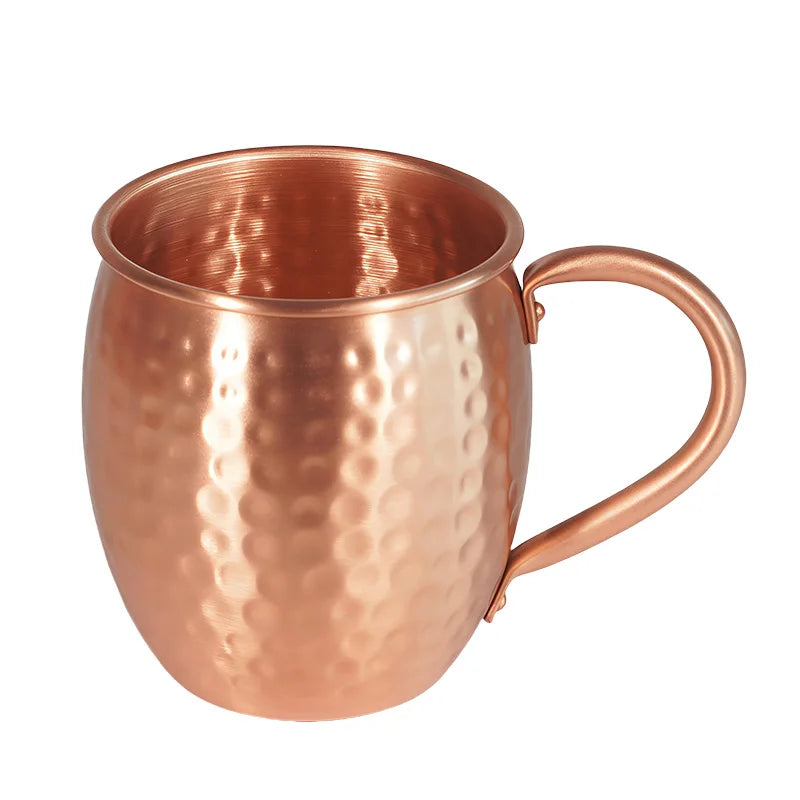 100% Copper Moscow Mule Mug Durable Coppery Beer Mugs 350ml Coffee Mug Milk Cup Pure Copper Bar Cup Drinkware Peaceful Pleasures Health and Wellness Solid Copper Cup-1PC 350ml