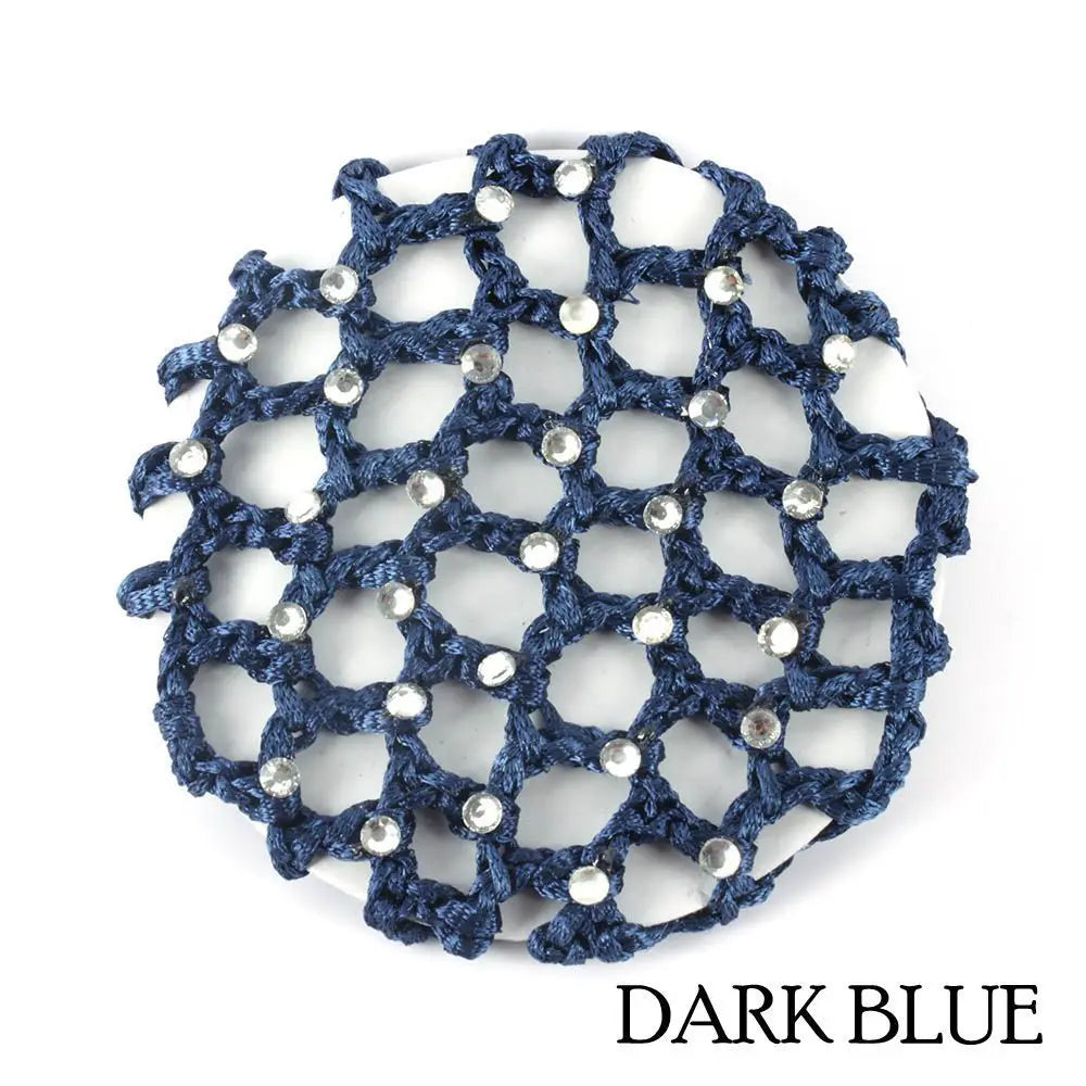 Pearl Rhinestone Bun Cover Hair Net | Ballet Dance Elastic