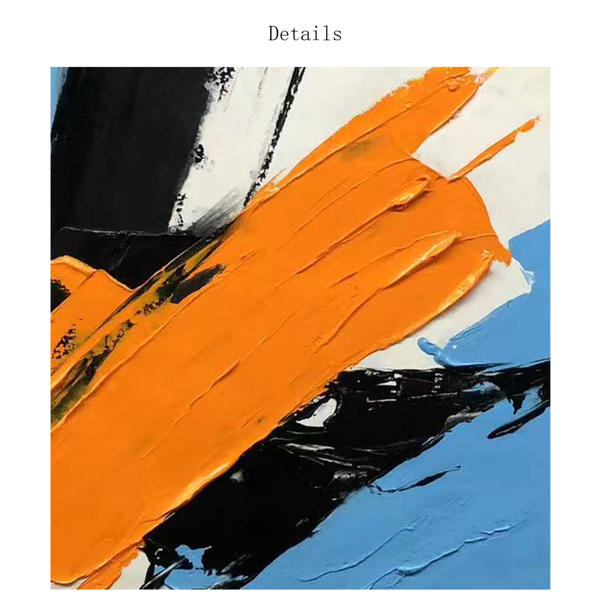 Abstract Canvas Acrylic Oil Painting Wall Art Mural Modern Creative Black White Gray Blue Brown Orange Green Golden Mountain Peaceful Pleasures Health and Wellness