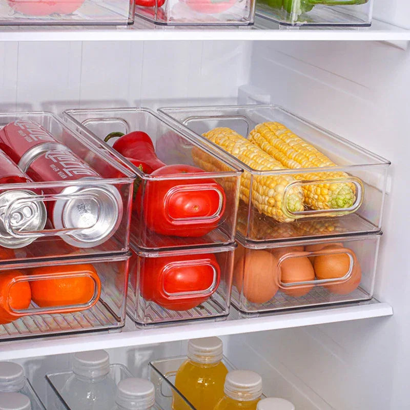 Transparent Refrigerator Storage Box Vegetable Fruit Organizer Fridge Clear Container for Kitchen Food Drinks Storage 2030 Peaceful Pleasures Health and Wellness