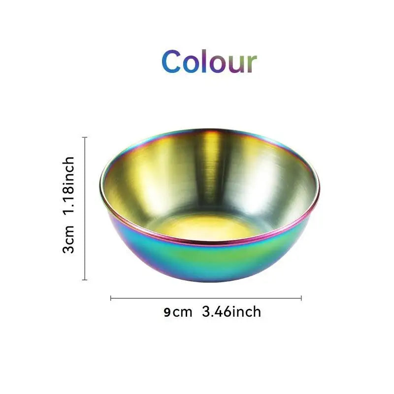 Stainless Steel Golden Sauce Dish | Condiment Serving Plate