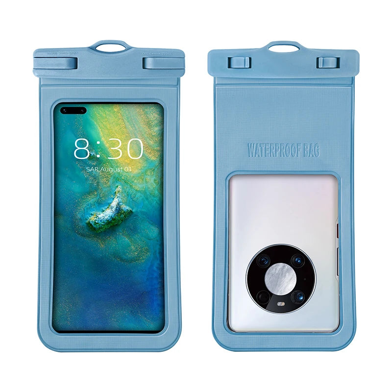 waterproof smartphone case phone armbands and pouches waterproof phone pouch for swimming bag phone diving case under water Peaceful Pleasures Health and Wellness Blue for 7.2inch 1