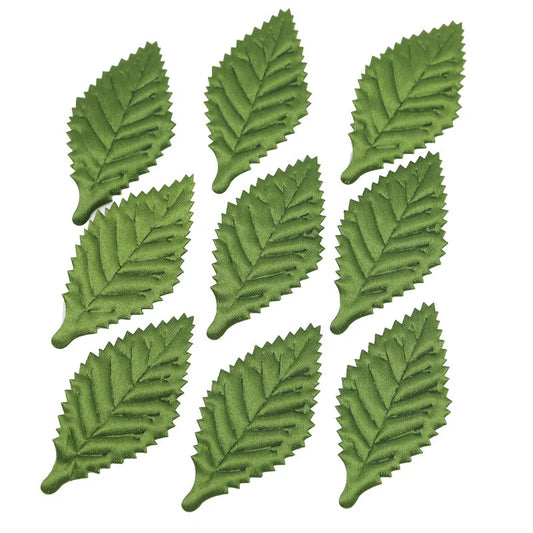 50Pcs Silk Screen Simulated Leaves 6cm | DIY Craft Decor Artificial Craft Leaves Peaceful Pleasures Health and Wellness
