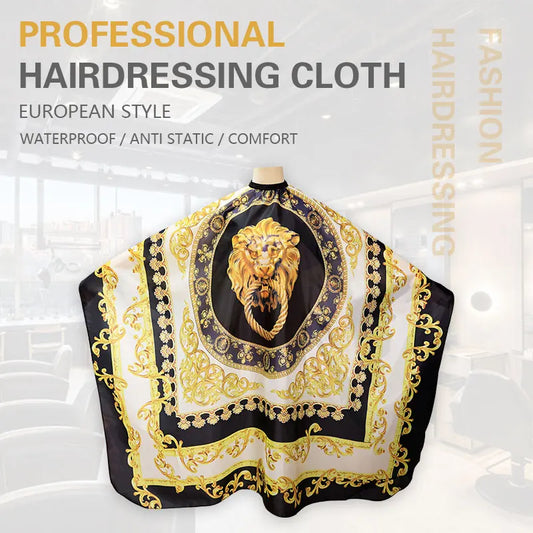 Professional Hairdressing Hairdresser Cloth Lion Pattern Gown Barber Waterproof Hairdresser Apron Haircut capes Accessories Peaceful Pleasures Health and Wellness