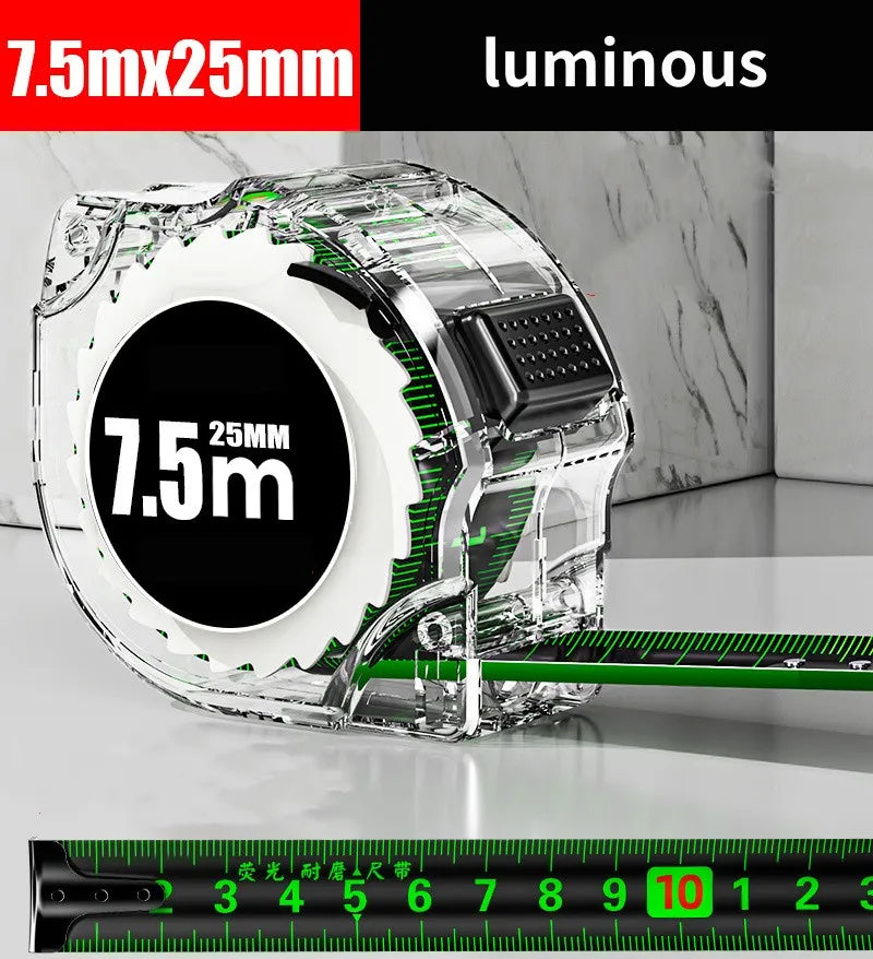 FHUAMR 10M Fluorescent Steel Tape Measure – Drop-Proof