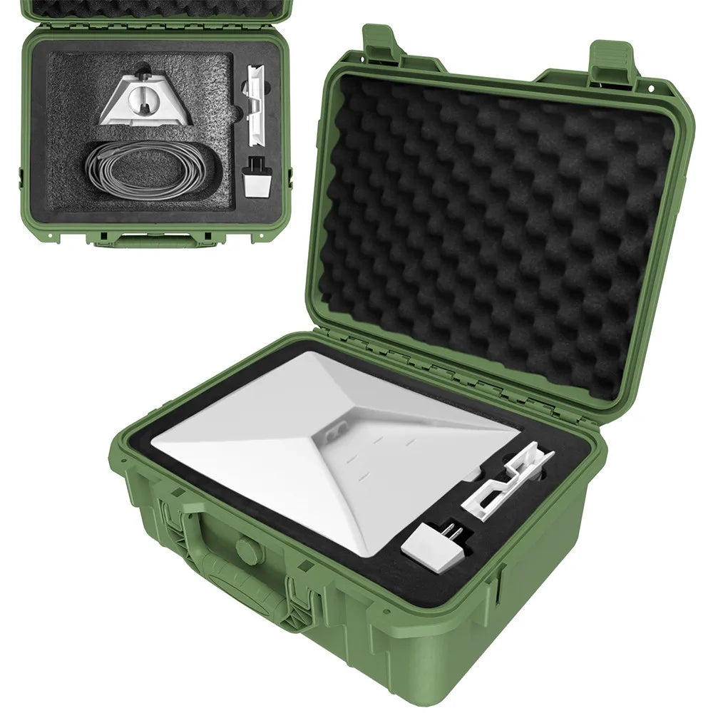 Starlink Mini Case Hard Waterproof Travel Case Shockproof Portable for Mini Starlink Dish and Accessories Lockable Storage Bag Peaceful Pleasures Health and Wellness Green