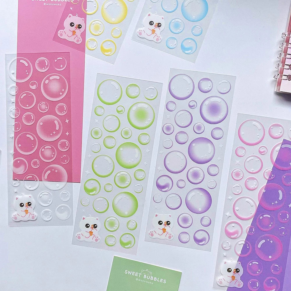 Korean Stickers Wholesale Transparent Bubble Ins Cute Hand Account