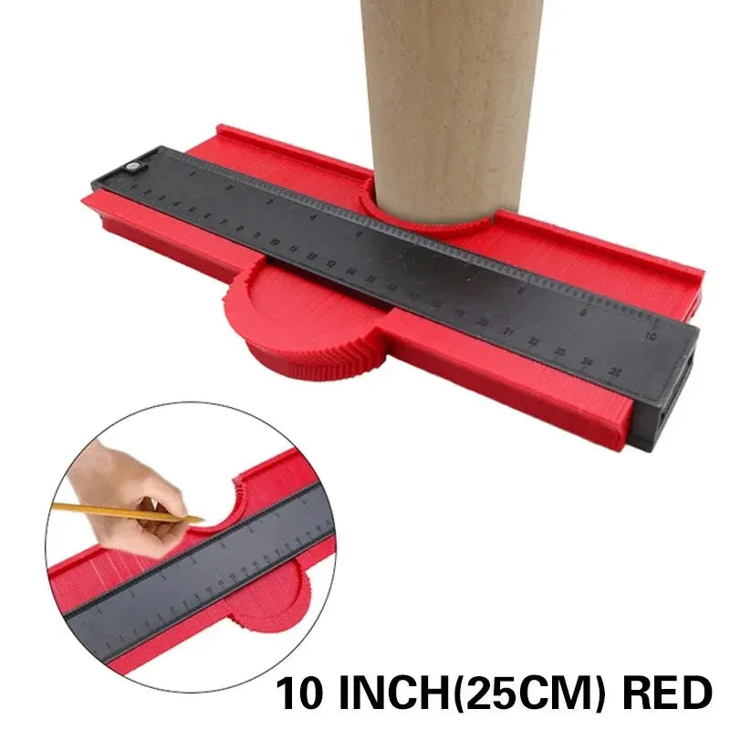 Contour Gauge Duplicator – Profile Measuring Tool for Tile & Wood Peaceful Pleasures Health and Wellness GZ033-10 Inch Red