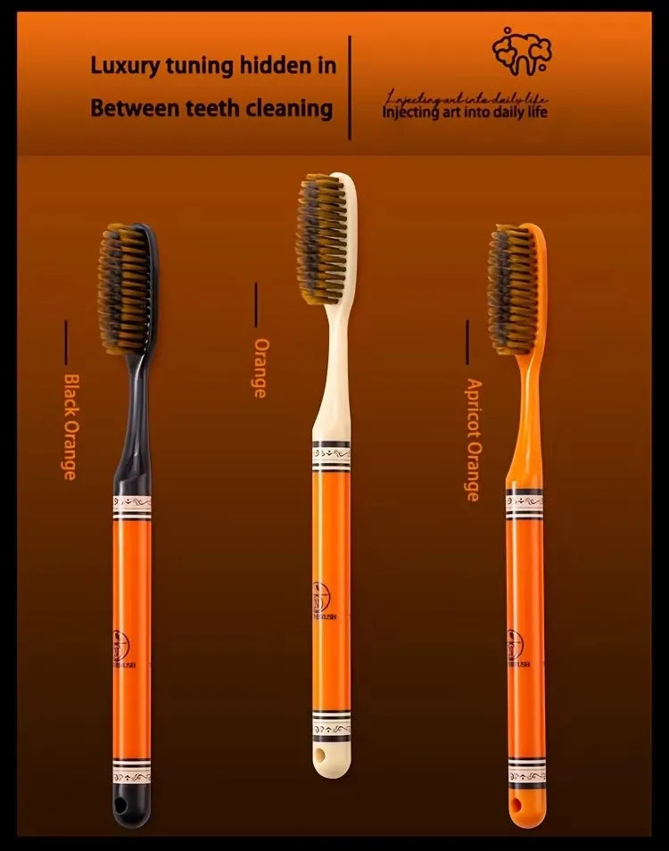 6-Pack Soft Bristle Toothbrushes – Long Handle Family Set
