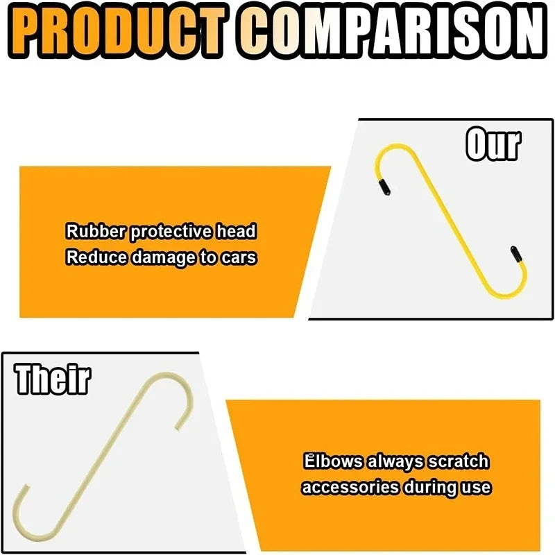 Car Brake Caliper Hooks Auto Brake Caliper Hangers Hooks with Rubber Tips Universal Tools for Brake Bearing Axle Suspension Work Peaceful Pleasures Health and Wellness