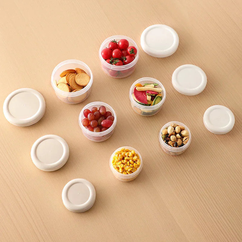 Round Plastic Food Storage Container with Lid | Fridge Box