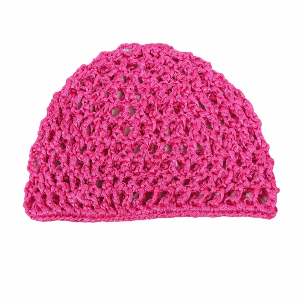 Hollowout Crochet Turban Cap – Breathable Mesh Wig Hat