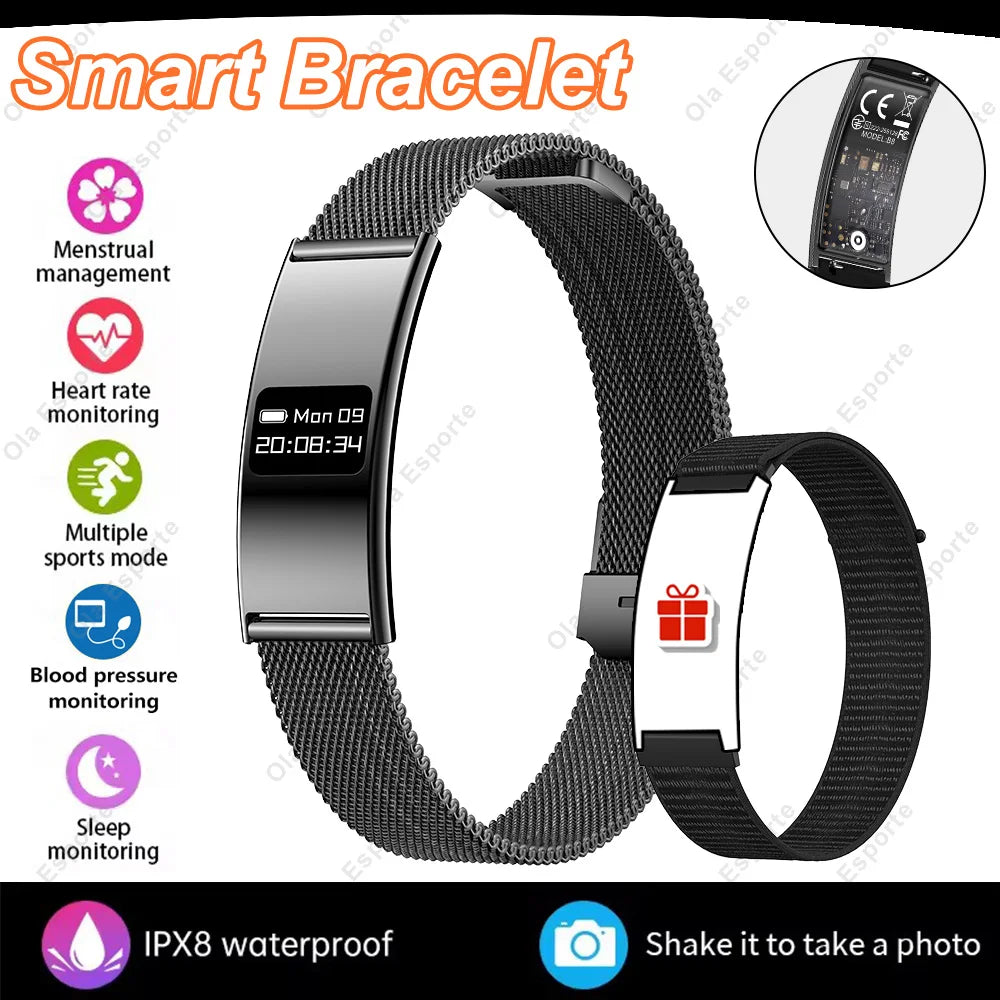 2026 New 2.8mm Ultra-thin Smart Wristbands Heart Rate Health Monitoring Smart Bracelet Waterproof Sports Electronic Smart Watch Peaceful Pleasures Health and Wellness BkMilan