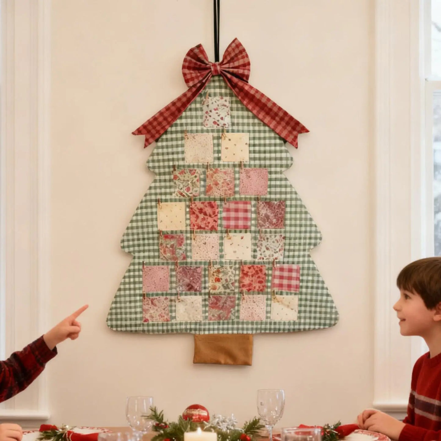 2025 Fabric Christmas Countdown Calendar | 24 Pocket Advent Tree