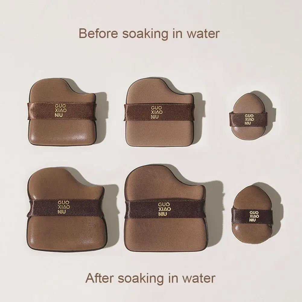 Chocolate Cookie Makeup Sponge Set – 6pcs Velvet Powder Puff