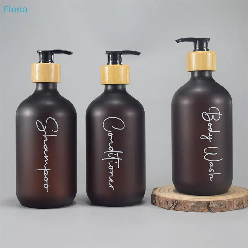 Frosted Soap Dispenser Set – Refillable Lotion Pump Bottles