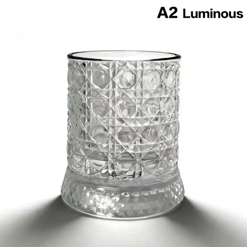360° Spinning Glass Cup with LED Base | Bar & Home Gift
