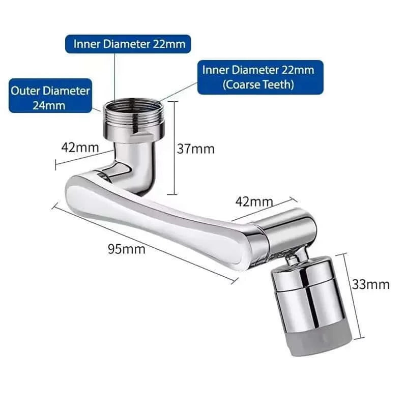 360° Rotating Faucet Aerator Splash Filter – Universal Kitchen Tap