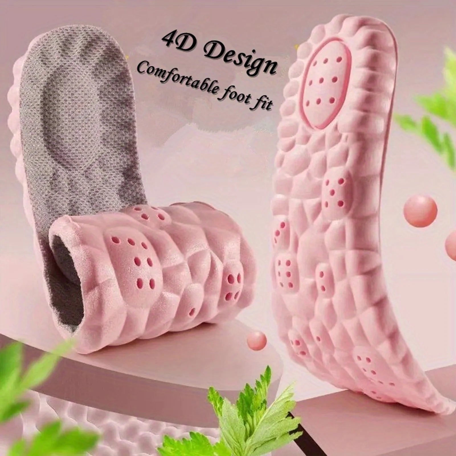 Super Soft Massage Shoes Insoles Strong Sweat Absorption Soft Sports Insole for Walking Running Sports Peaceful Pleasures Health and Wellness