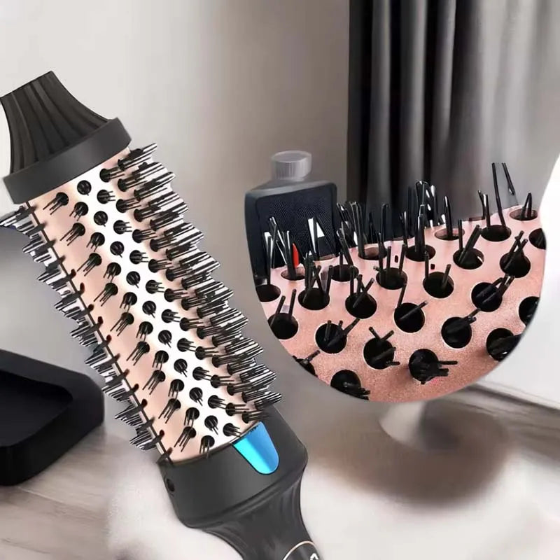 Hot Heated Curling Brush Ceramic Tourmaline Negative Iron Hot Comb Fast Heating Household Ionic Curling Brush Peaceful Pleasures Health and Wellness