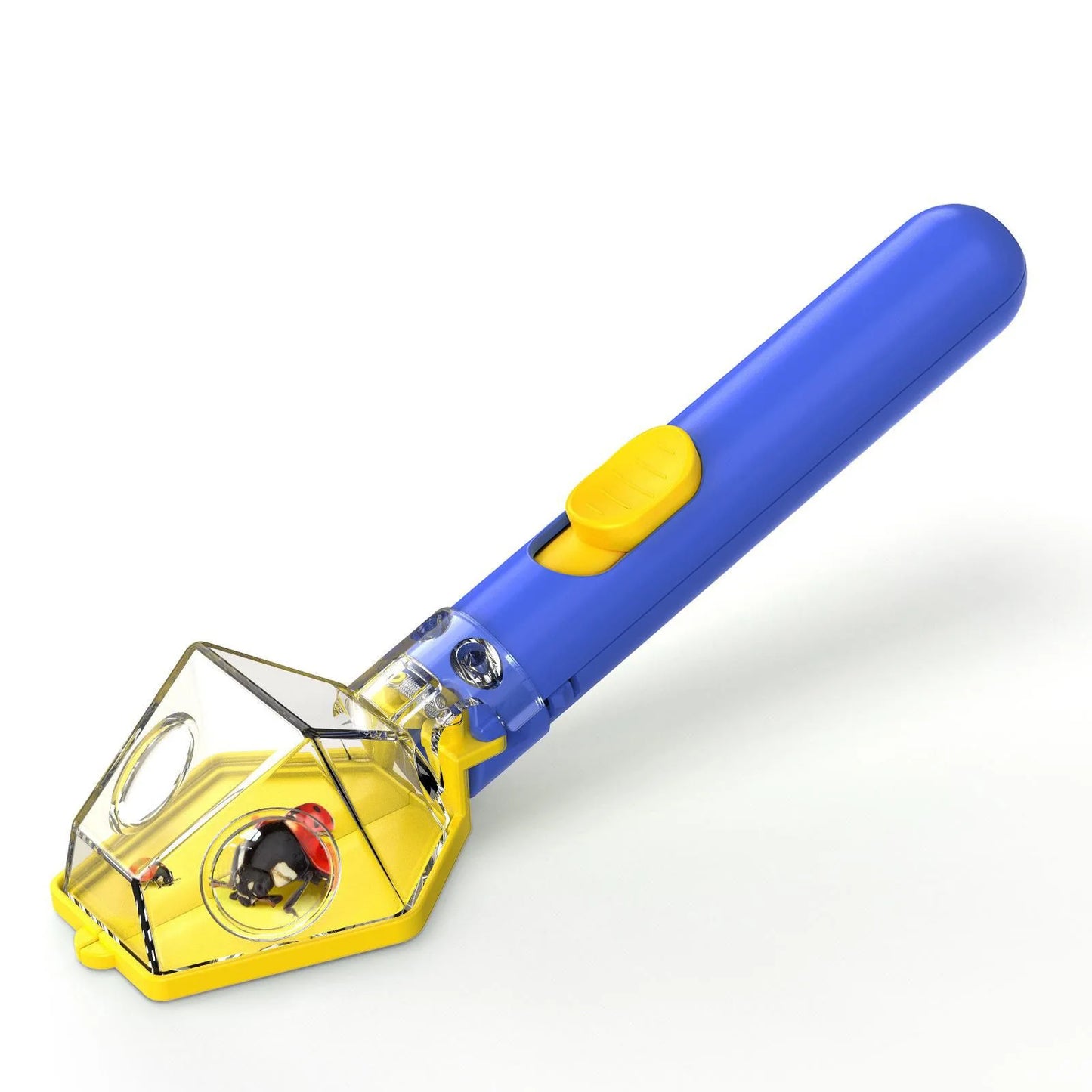 Multifunctional Portable Insect Catcher Safe Release Mechanism Push Type Handheld Insect Trap Comfortable Grip Garden Accessory Peaceful Pleasures Health and Wellness Blue