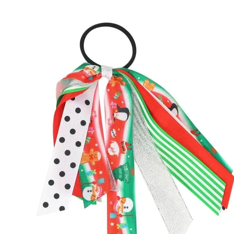 Christmas Silk Scrunchies for Girls – Festive Ponytail Holders
