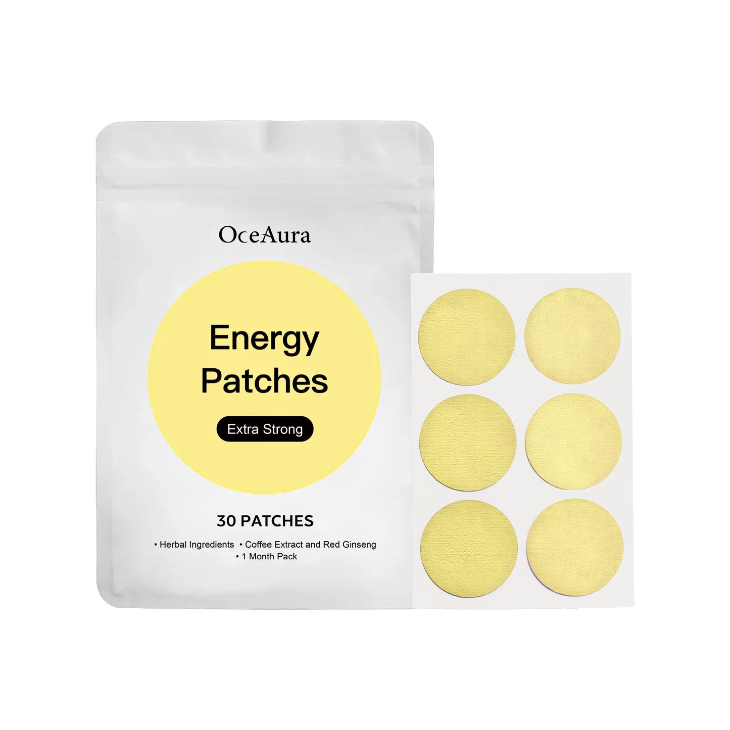 30-Pack Yellow Body Care Patches | Gentle Daily Formula