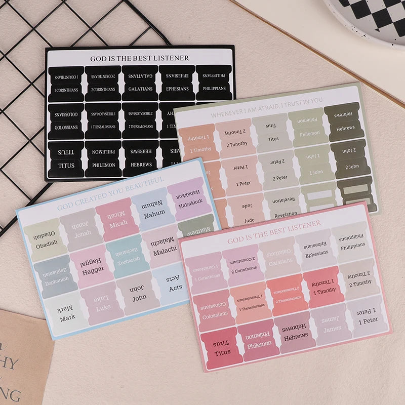 Boho Laminated Bible Tabs – 5 Index Tabs for Study Bible