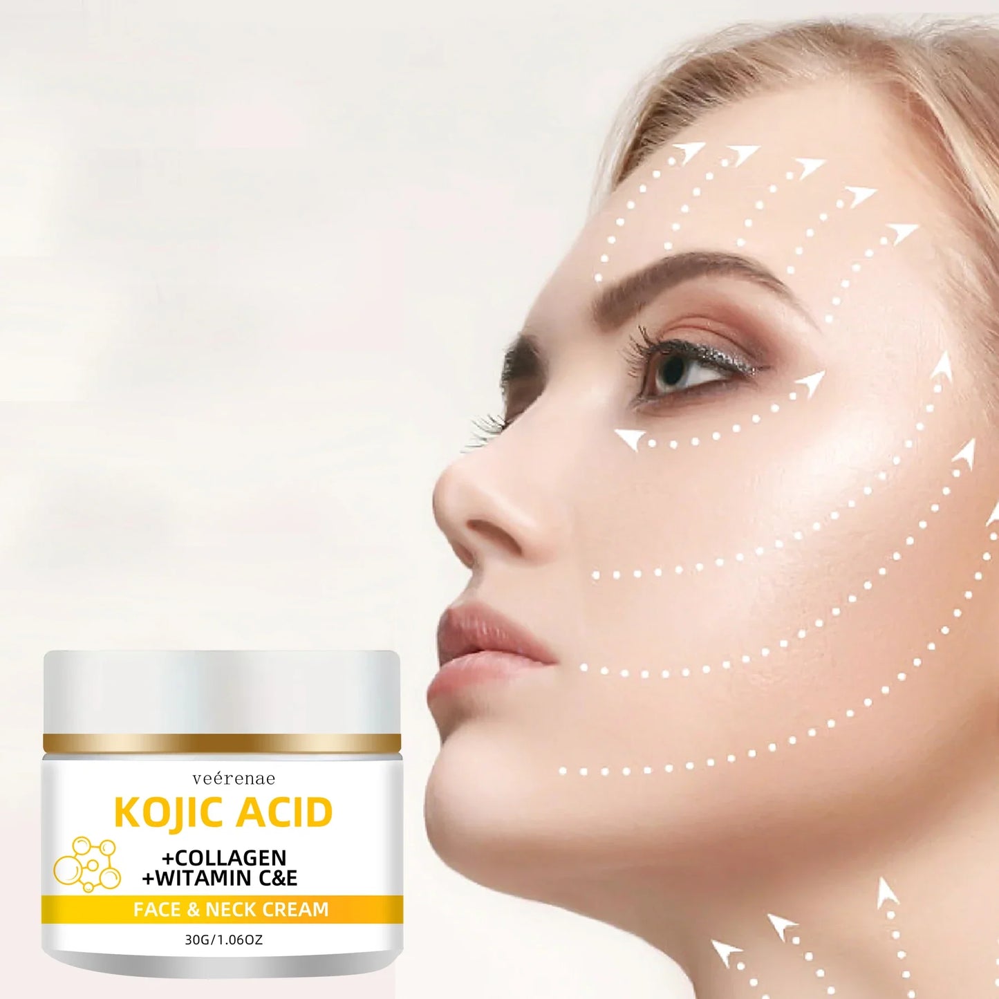 veérenae Kojic Acid Face & Neck Cream – All Skin Types