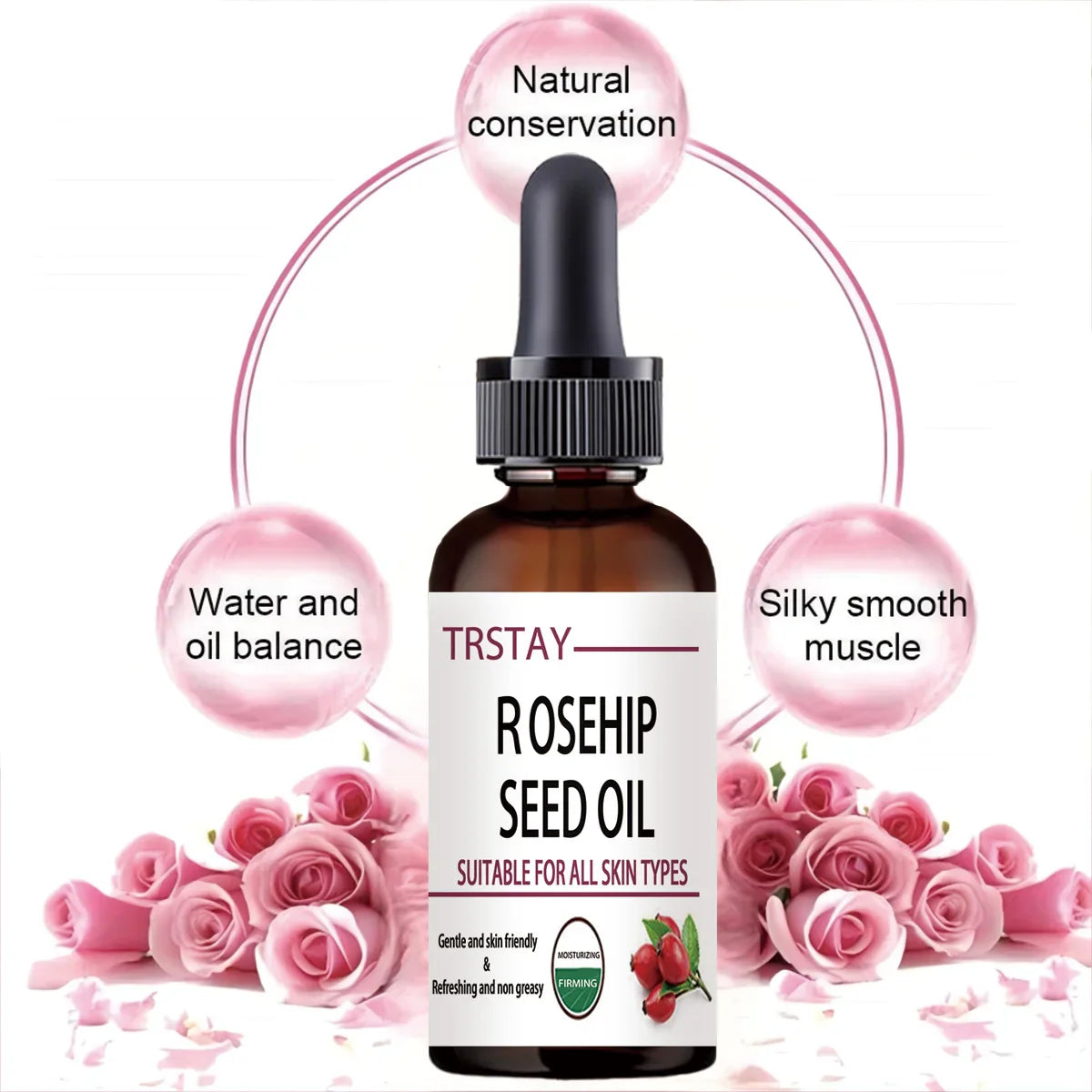 TRSTAY Pure Rosehip Face Oil – Moisturizing & Brightening