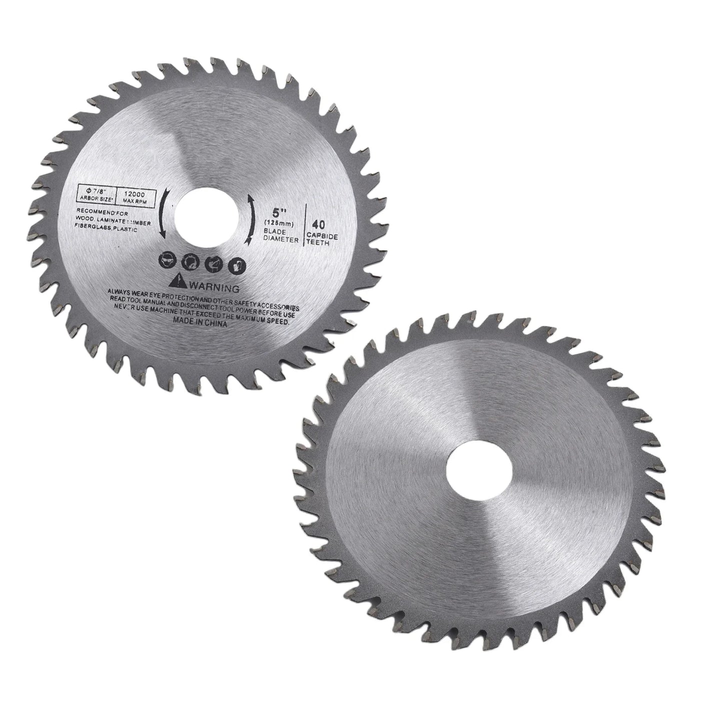 5" Carbide-Tipped Circular Saw Blade 125mm 40T 1" Bore Wood