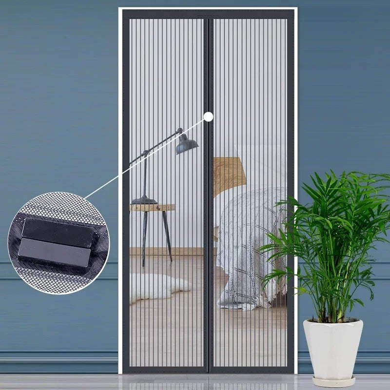 Magnetic Mesh Door Screen – Auto-Close Insect & Fly Curtain