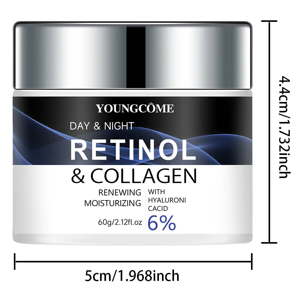 Retinol Face Cream Anti-wrinkle Moisturizing Brightening Hydrating Smooth Wrinkles Firming Facial Face Brighten Skin Skin Care Peaceful Pleasures Health and Wellness 60G