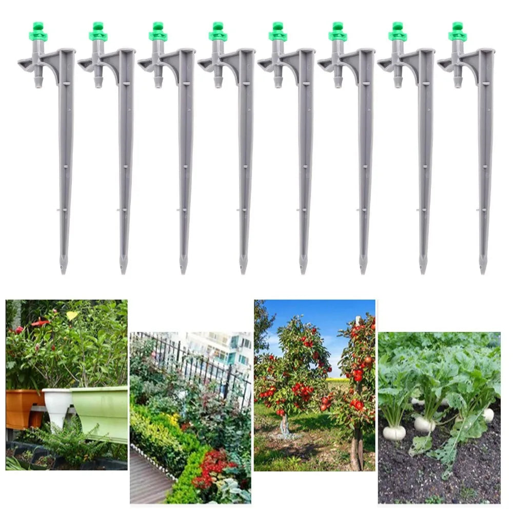 20-Pack Drip Irrigation Emitters 90/180/360° with Ground Stake