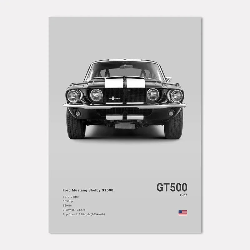 Famous Cars IE GT Canvas Wall Art Print Poster C C C Home Decor Modern Mural Unframed Birthday Gift Peaceful Pleasures Health and Wellness P32 35x45cm