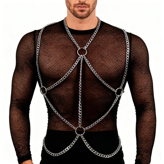 Rock Multilayer Metal Tassels Waist Belly Chain Necklace Men Punk Peaceful Pleasures Health and Wellness