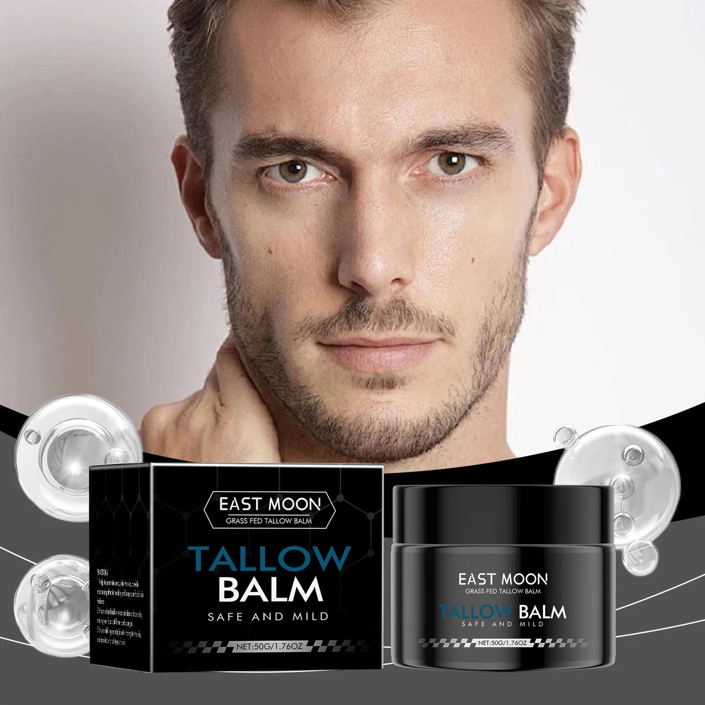 East Moon Men's Firming Face Cream Lighten Fine Lines Firming Moisturizing Daily Skin Care and Brightening Face Cream Peaceful Pleasures Health and Wellness