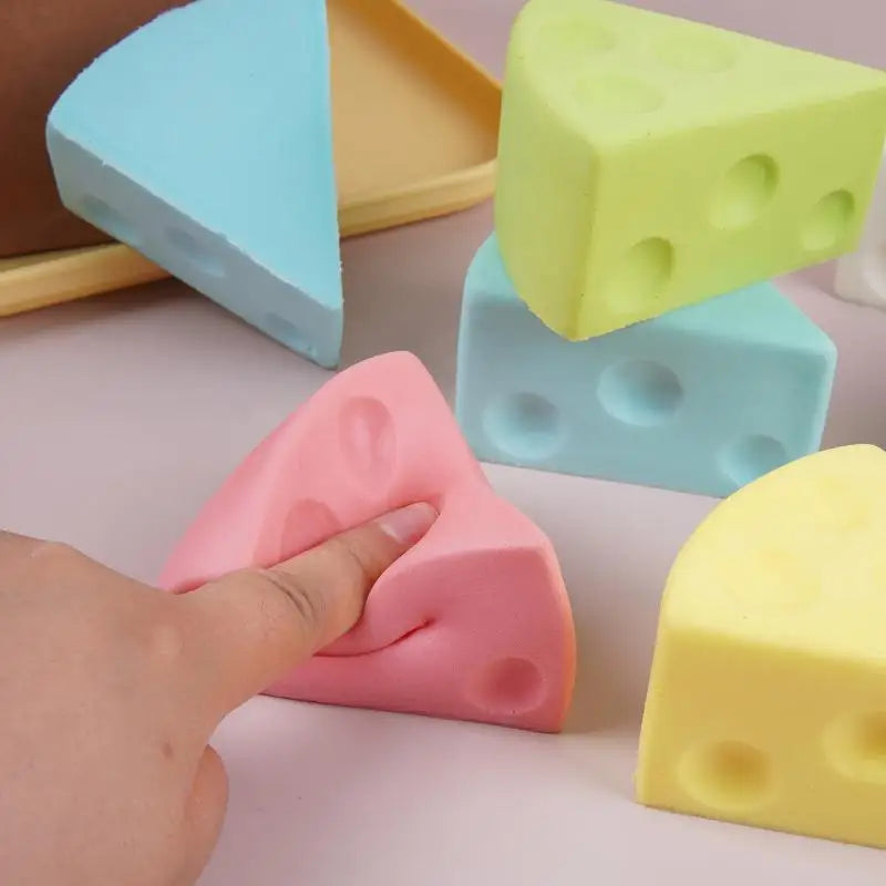 Cheese Squeeze Fidget Toy – Slow Rebound Stress Relief Squishy